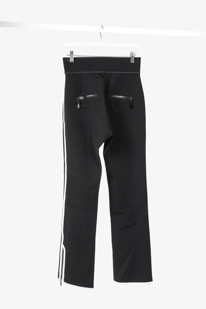 Louis Vuitton Black Stretch Piped Flared Pants