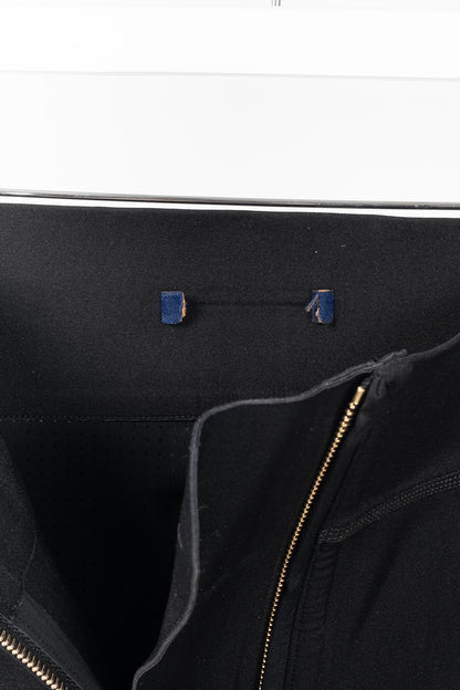 Louis Vuitton Black Stretch Piped Flared Pants