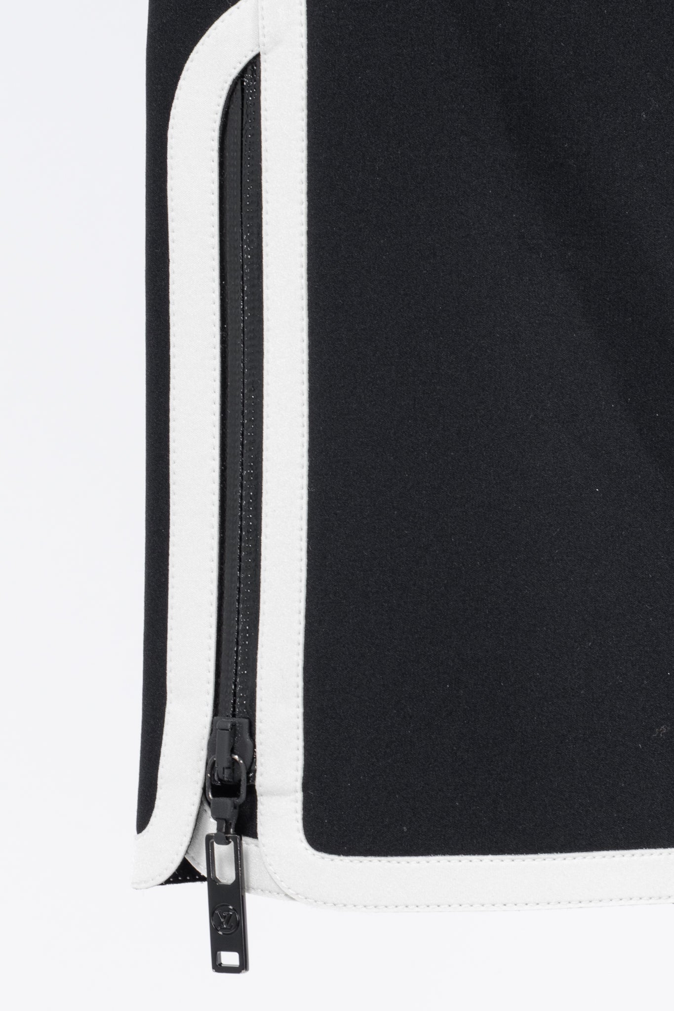 Louis Vuitton Black Stretch Piped Flared Pants