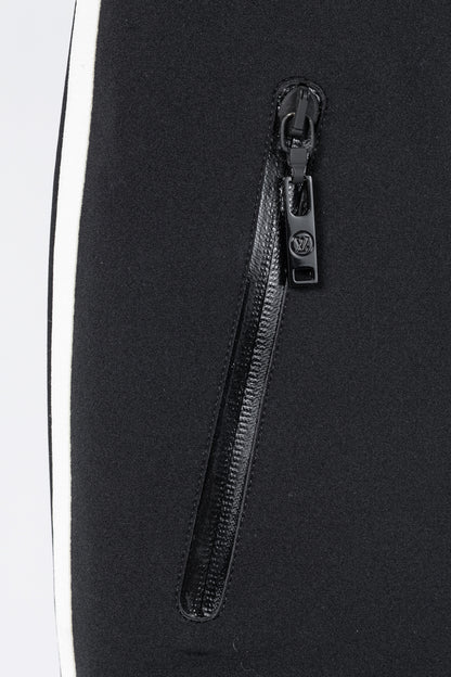 Louis Vuitton Black Stretch Piped Flared Pants