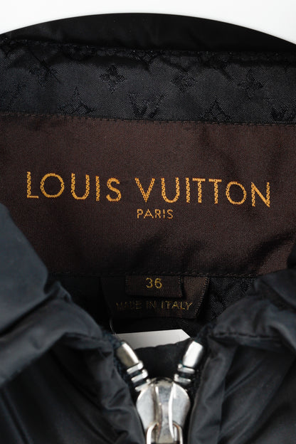 Louis Vuitton Black Belted Patch Goose-Feather-Fill Puffer Jacket