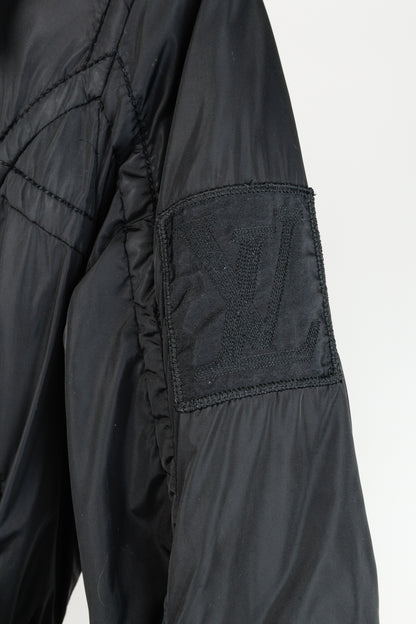 Louis Vuitton Black Belted Patch Goose-Feather-Fill Puffer Jacket