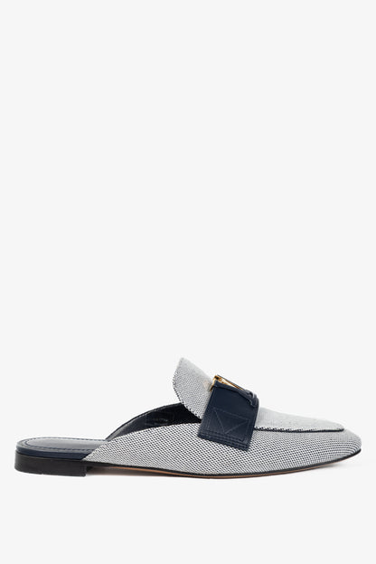 Louis Vuitton LV Mare White & Navy Open Back Loafers