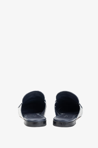 Louis Vuitton LV Mare White & Navy Open Back Loafers