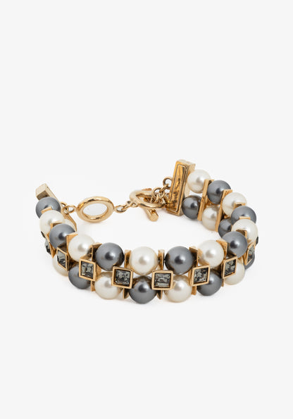 Louis Vuitton Cry me a River Grey & Ivory Faux-Pearl Crystal Bracelet
