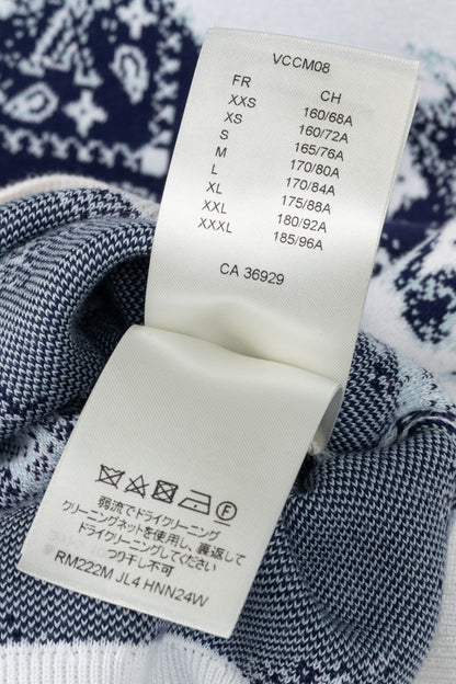 Louis Vuitton Indigo & White Monogram Bandana Crewneck Sweater