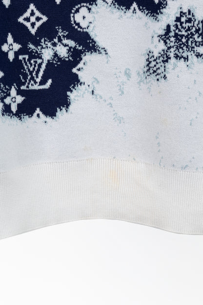 Louis Vuitton Indigo & White Monogram Bandana Crewneck Sweater