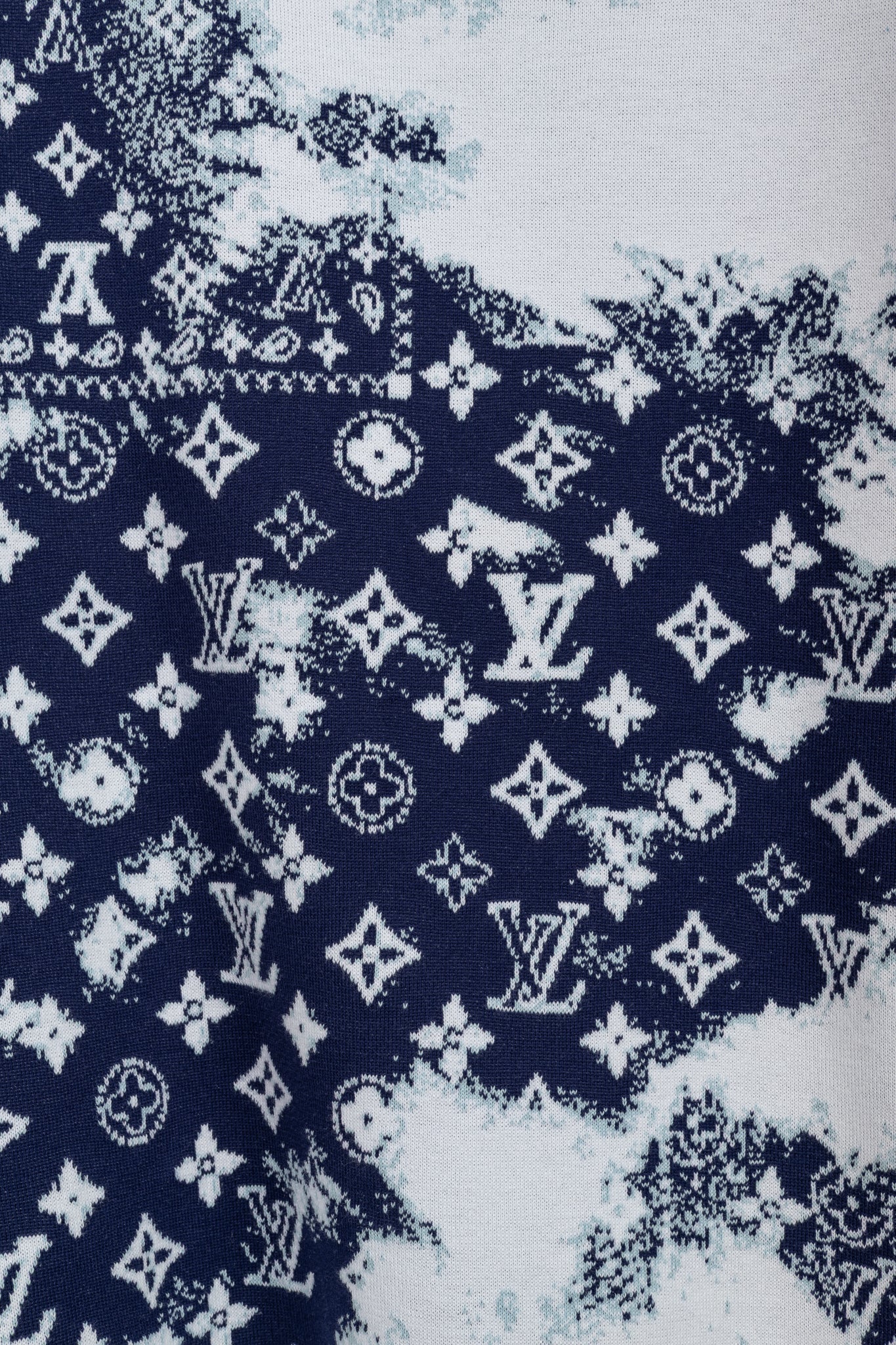 Louis Vuitton Indigo & White Monogram Bandana Crewneck Sweater