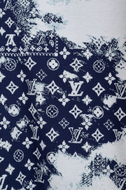 Louis Vuitton Indigo & White Monogram Bandana Crewneck Sweater