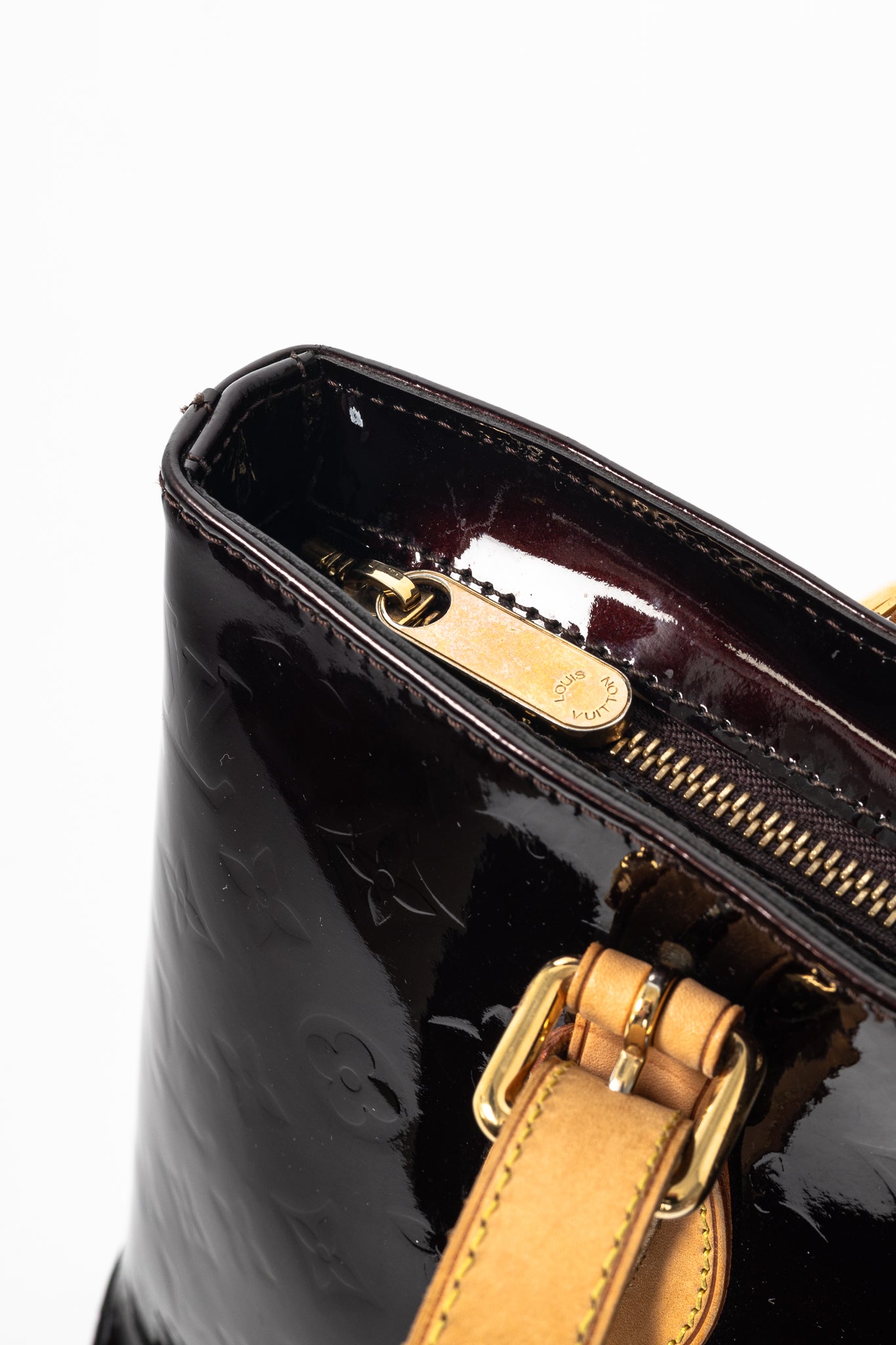 Louis Vuitton Brentwood Amarante Monogram Vernis Leather Tote