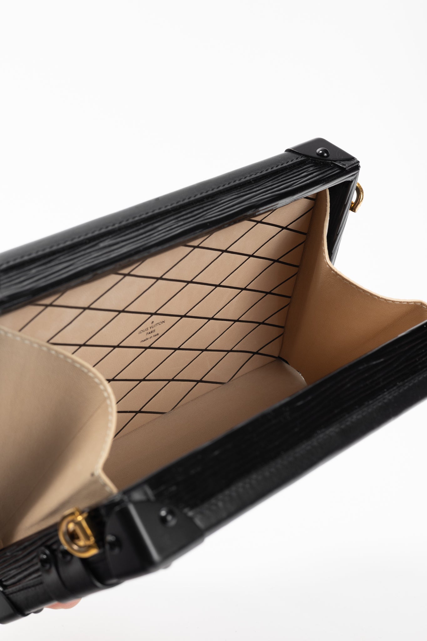 Louis Vuitton Petite Malle Rouge Epi Leather Trunk Crossbody