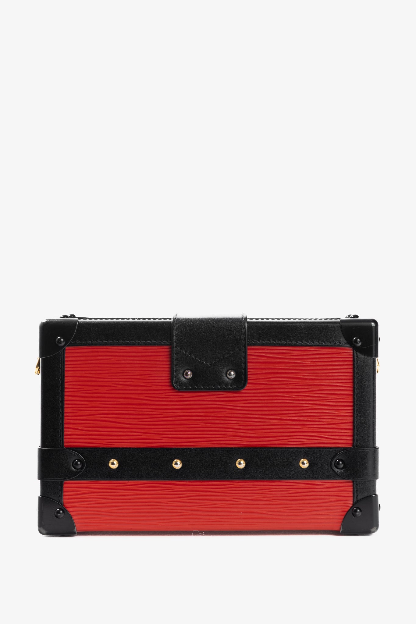 Louis Vuitton Petite Malle Rouge Epi Leather Trunk Crossbody