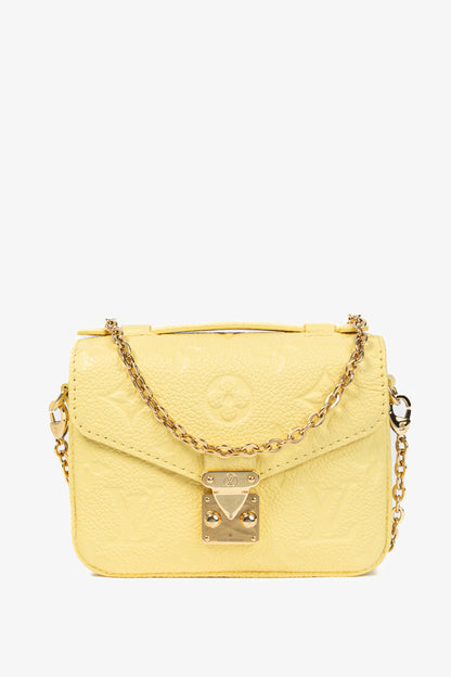 Louis Vuitton Micro Metis Jaune Monogram Empreinte Leather Mini Bag