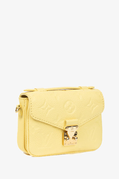 Louis Vuitton Micro Metis Jaune Monogram Empreinte Leather Mini Bag