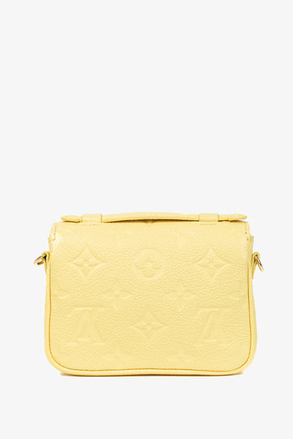 Louis Vuitton Micro Metis Jaune Monogram Empreinte Leather Mini Bag