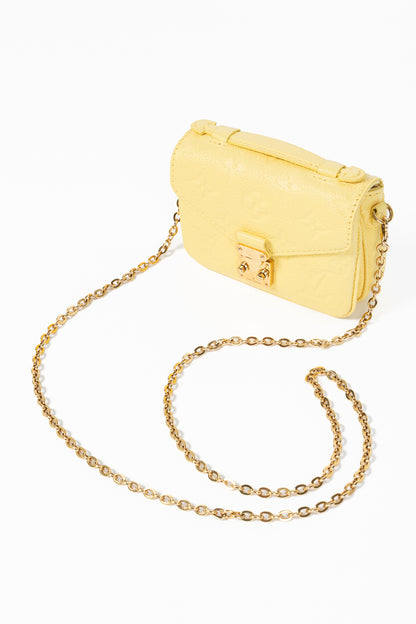Louis Vuitton Micro Metis Jaune Monogram Empreinte Leather Mini Bag