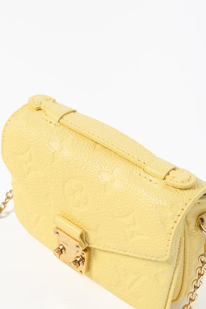 Louis Vuitton Micro Metis Jaune Monogram Empreinte Leather Mini Bag
