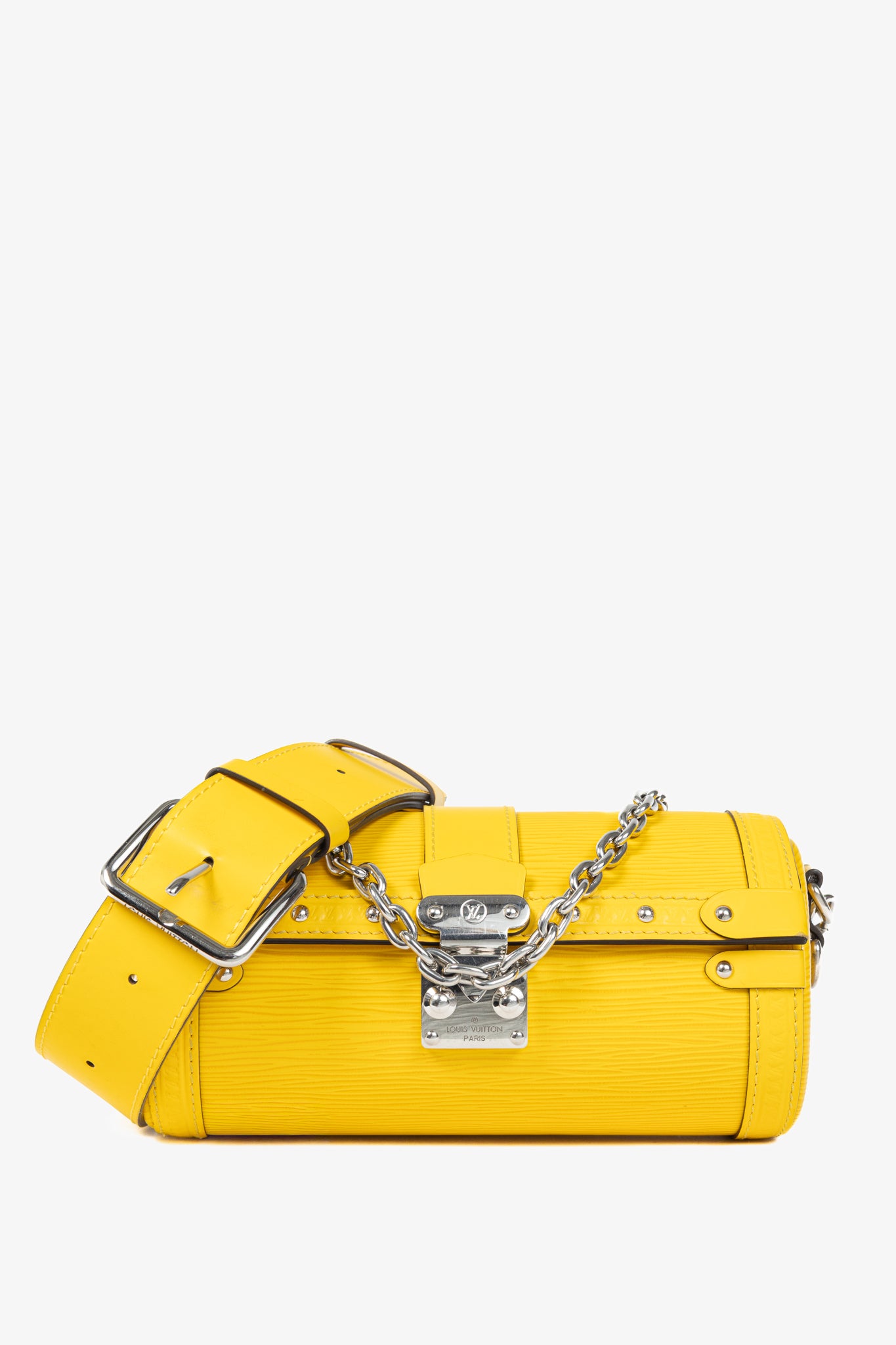 Louis Vuitton Papillon Trunk Jaune Epi Leather Handbag