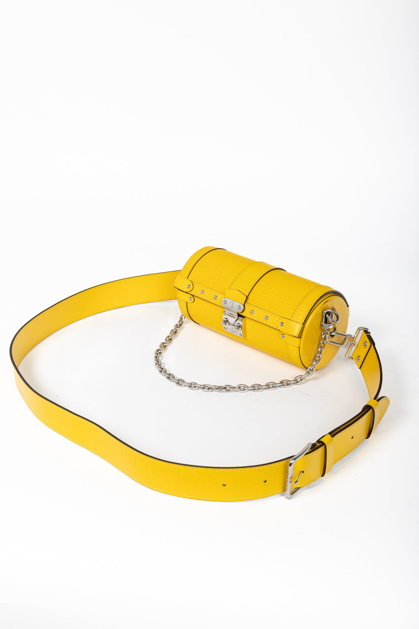Louis Vuitton Papillon Trunk Jaune Epi Leather Handbag