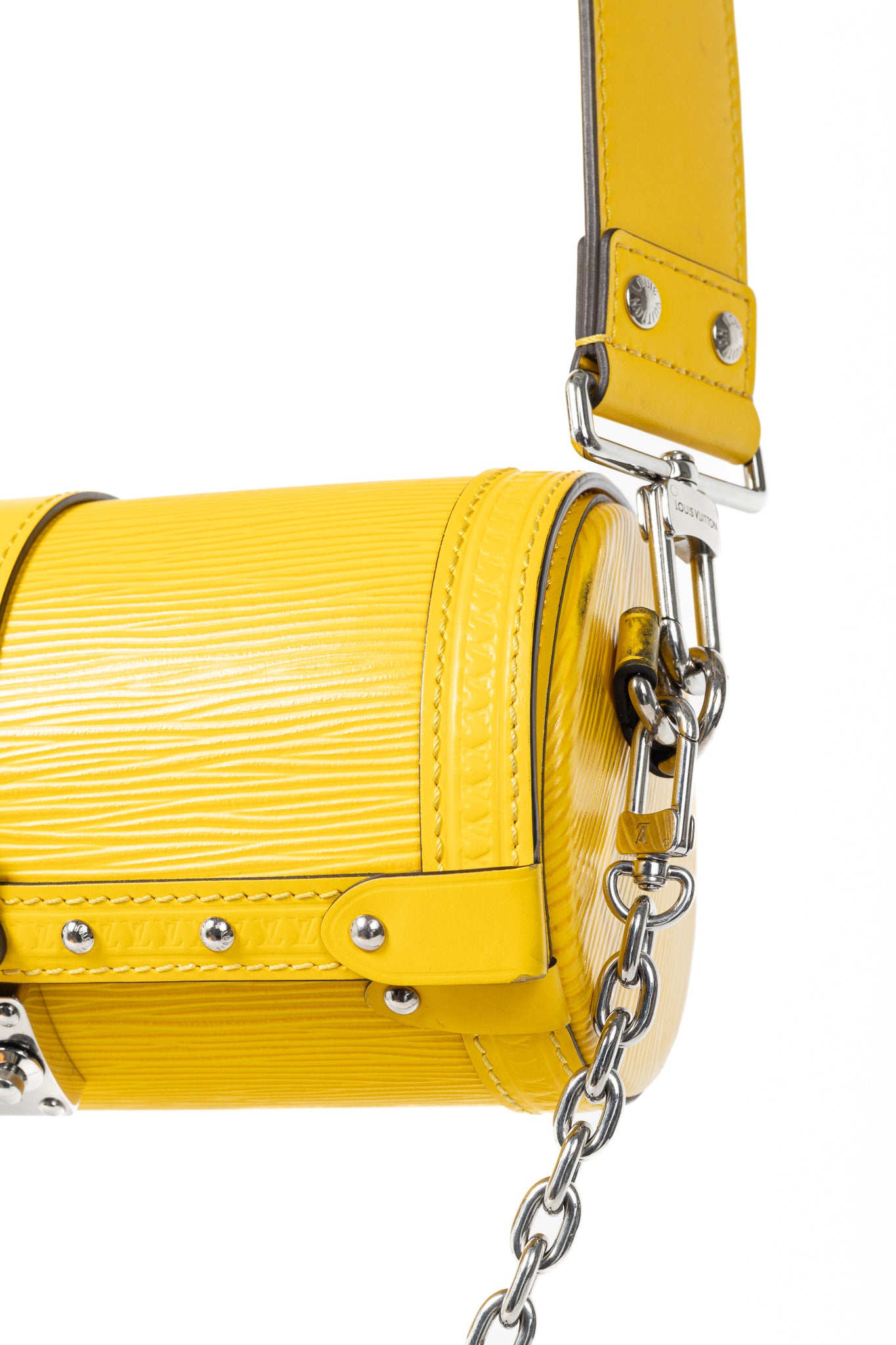 Louis Vuitton Papillon Trunk Jaune Epi Leather Handbag
