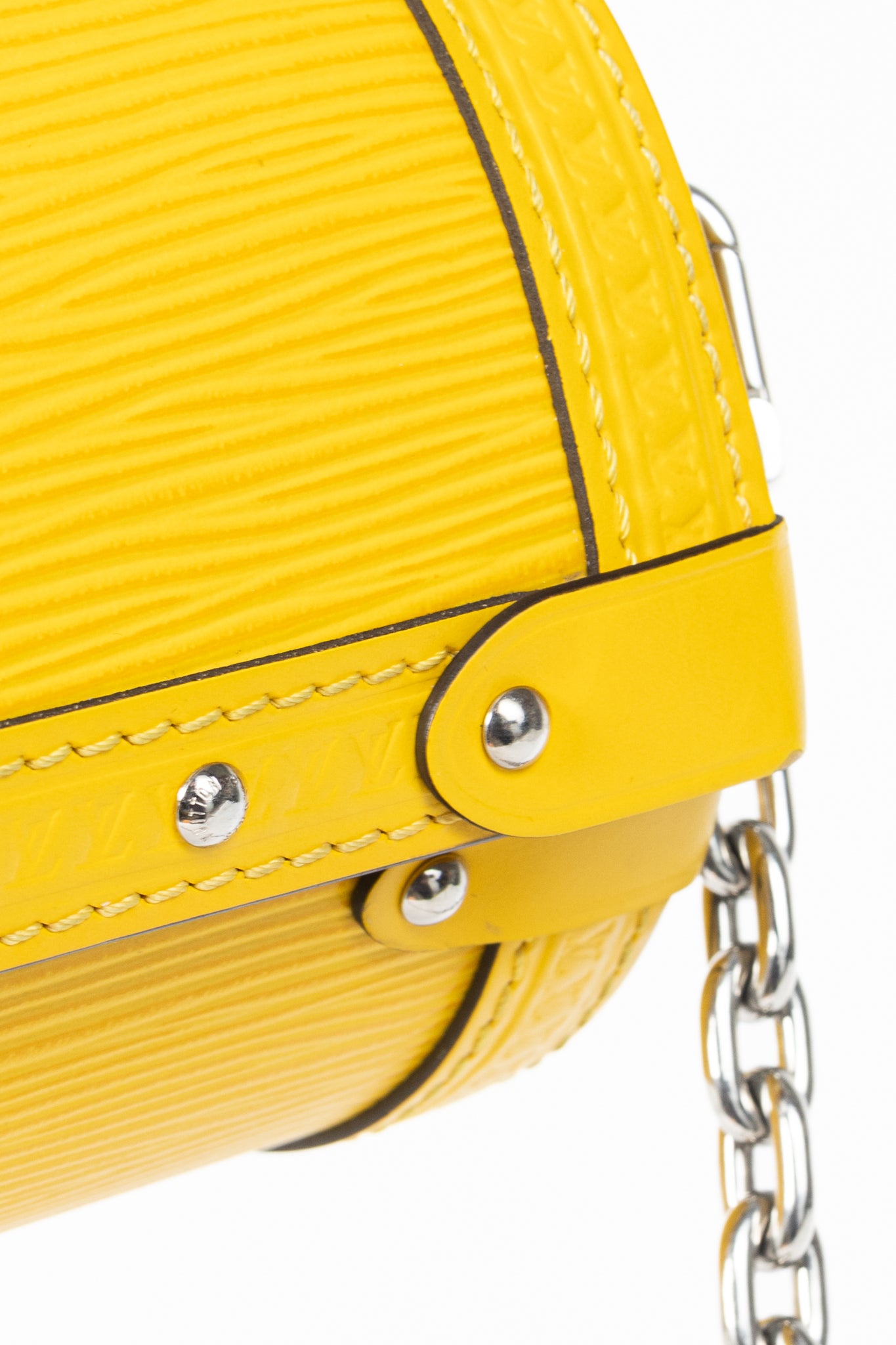 Louis Vuitton Papillon Trunk Jaune Epi Leather Handbag