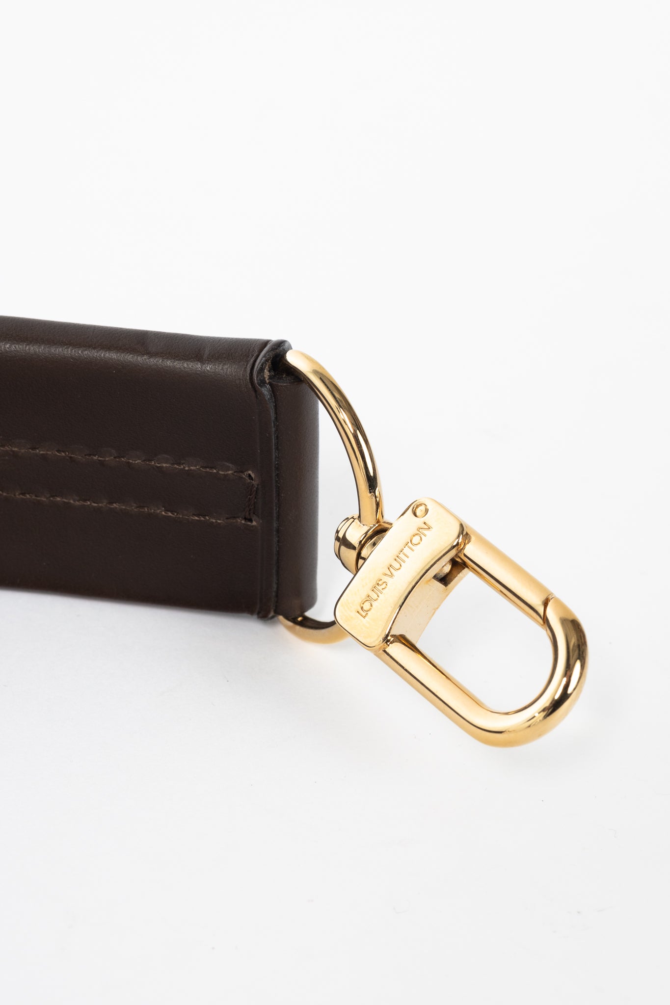 Louis Vuitton Brown Leather Bag Handle