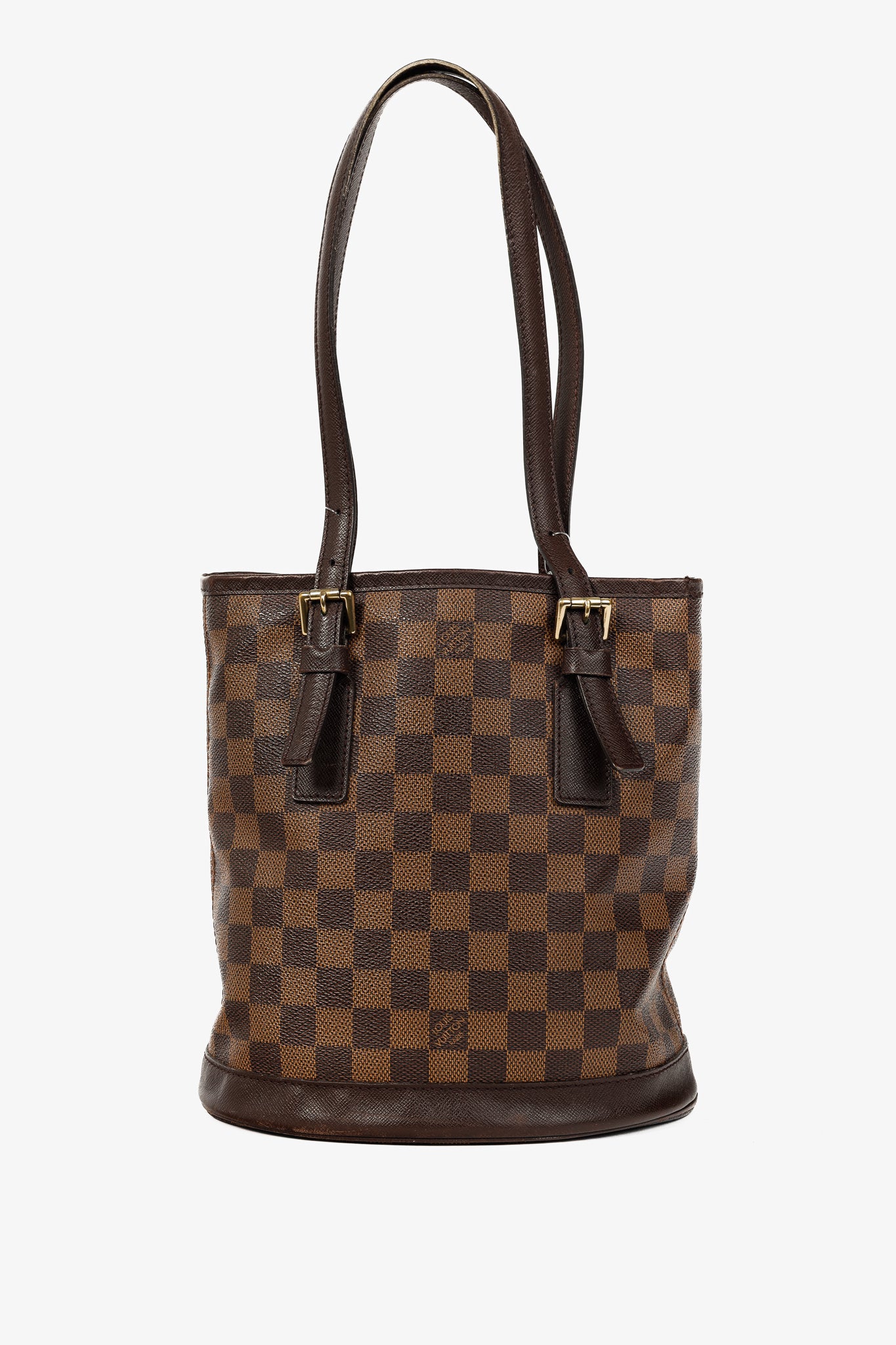 Louis Vuitton Marais Damier Ebene Canvas Bucket Bag