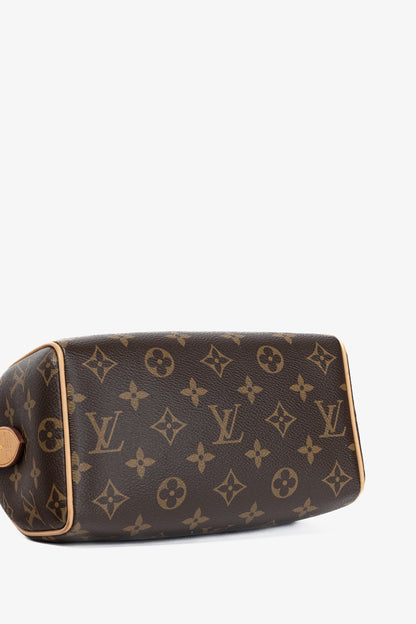 Louis Vuitton Speedy Bandouliere 20 Monogram Canvas Handbag with Fuchsia Strap