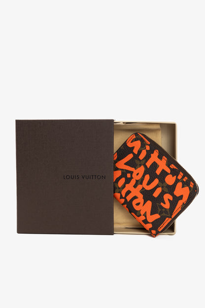 Louis Vuitton Zippy Orange Monogram Graffiti Coin Purse