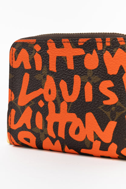 Louis Vuitton Zippy Orange Monogram Graffiti Coin Purse