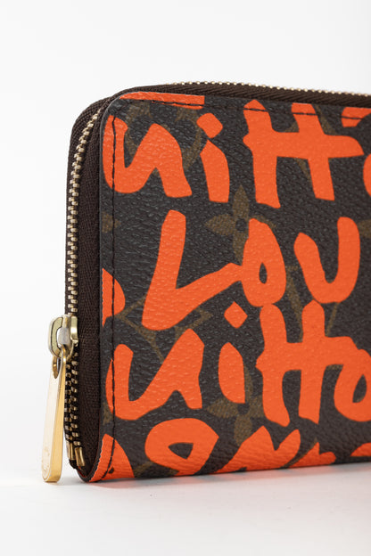 Louis Vuitton Zippy Orange Monogram Graffiti Coin Purse
