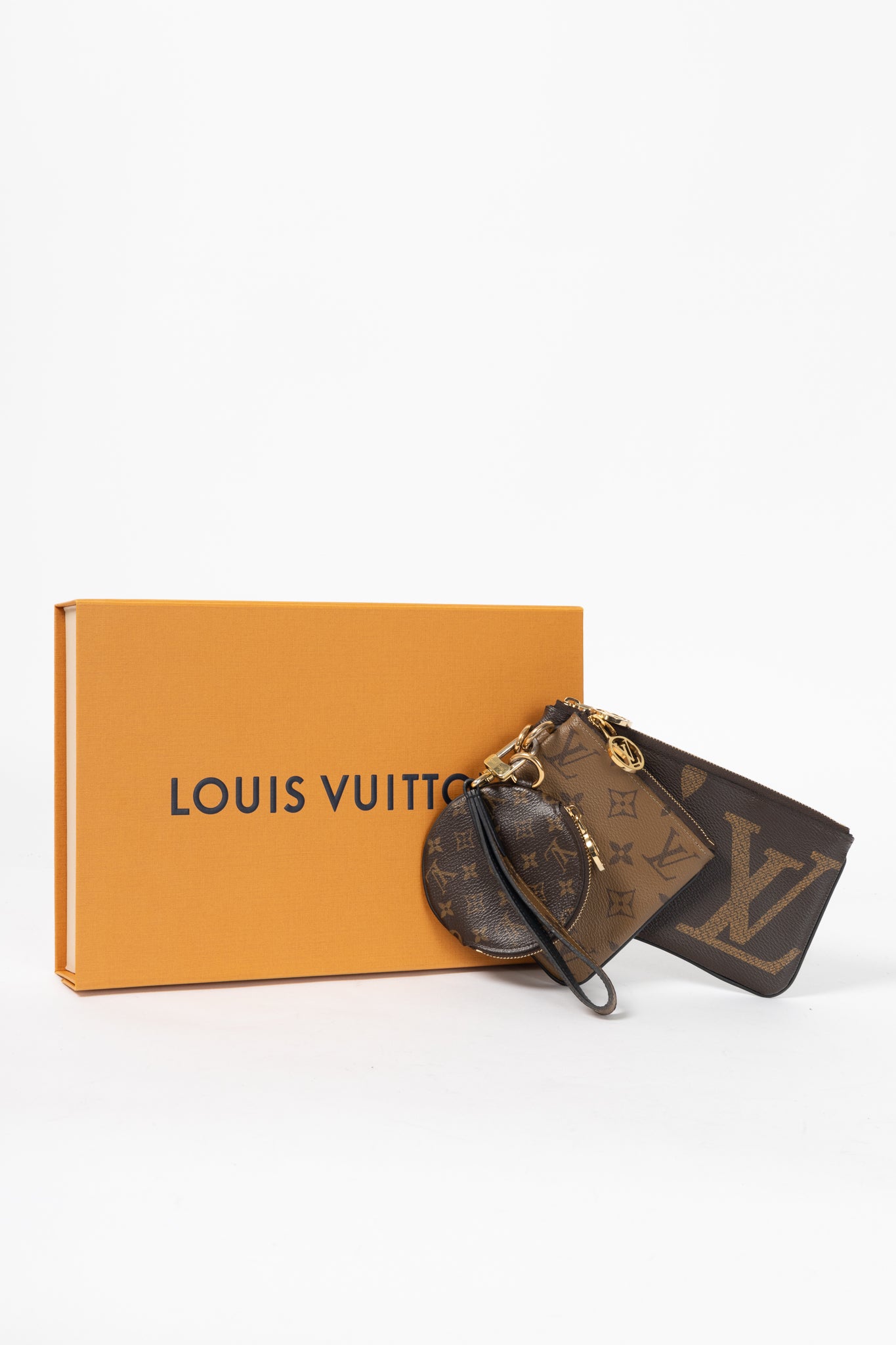 Louis Vuitton Monogram & Monogram Reverse Canvas Trio Pouch