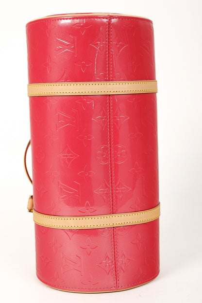 Louis Vuitton Bedford Framboise Monogram Vernis Leather Barrel Bag