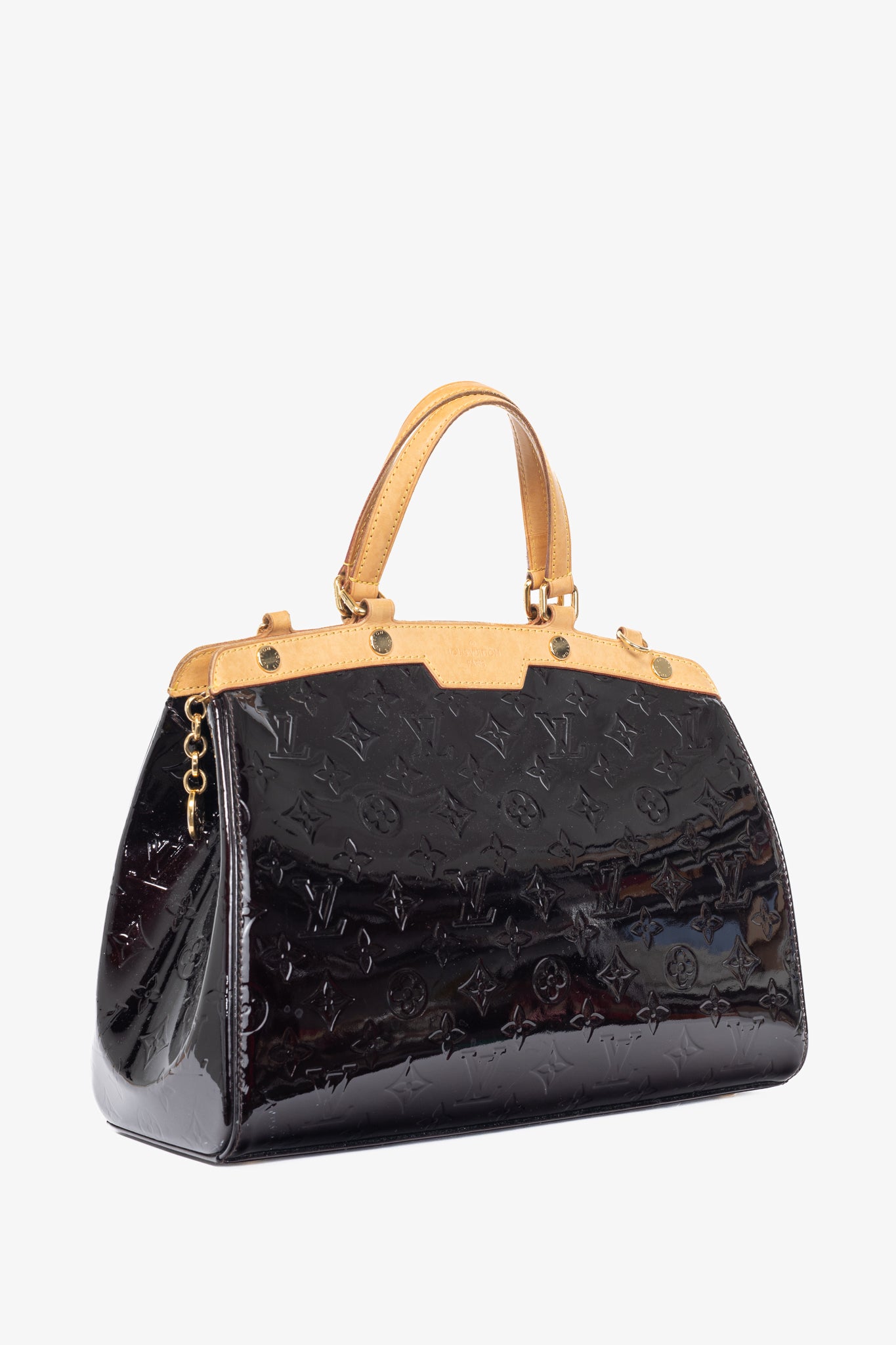 Louis Vuitton Brea MM Amarante Monogram Vernis Leather Tote