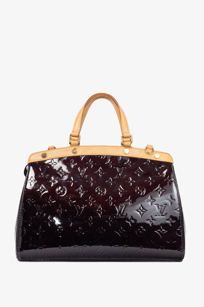 Louis Vuitton Brea MM Amarante Monogram Vernis Leather Tote