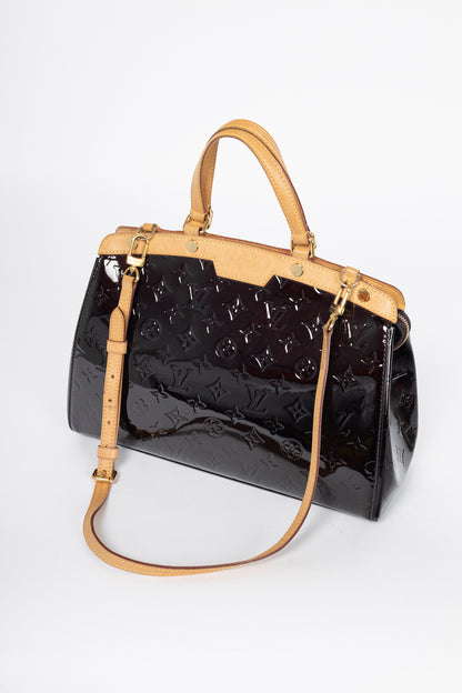 Louis Vuitton Brea MM Amarante Monogram Vernis Leather Tote