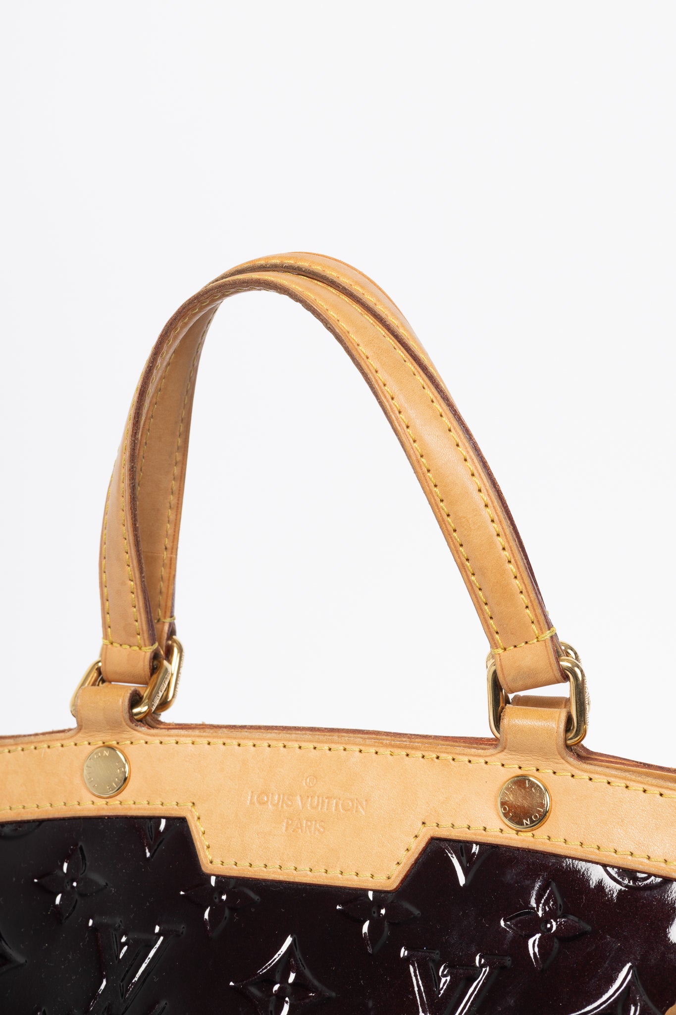 Louis Vuitton Brea MM Amarante Monogram Vernis Leather Tote