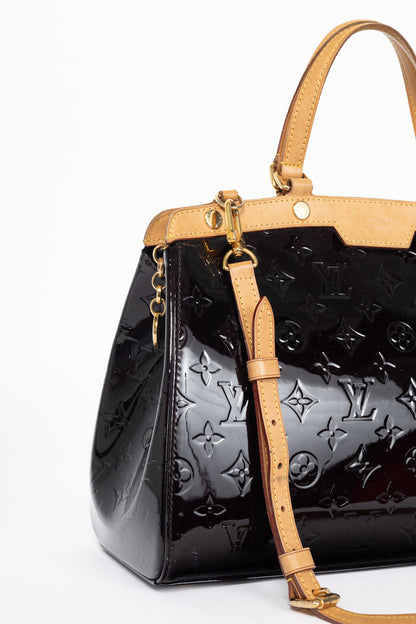 Louis Vuitton Brea MM Amarante Monogram Vernis Leather Tote