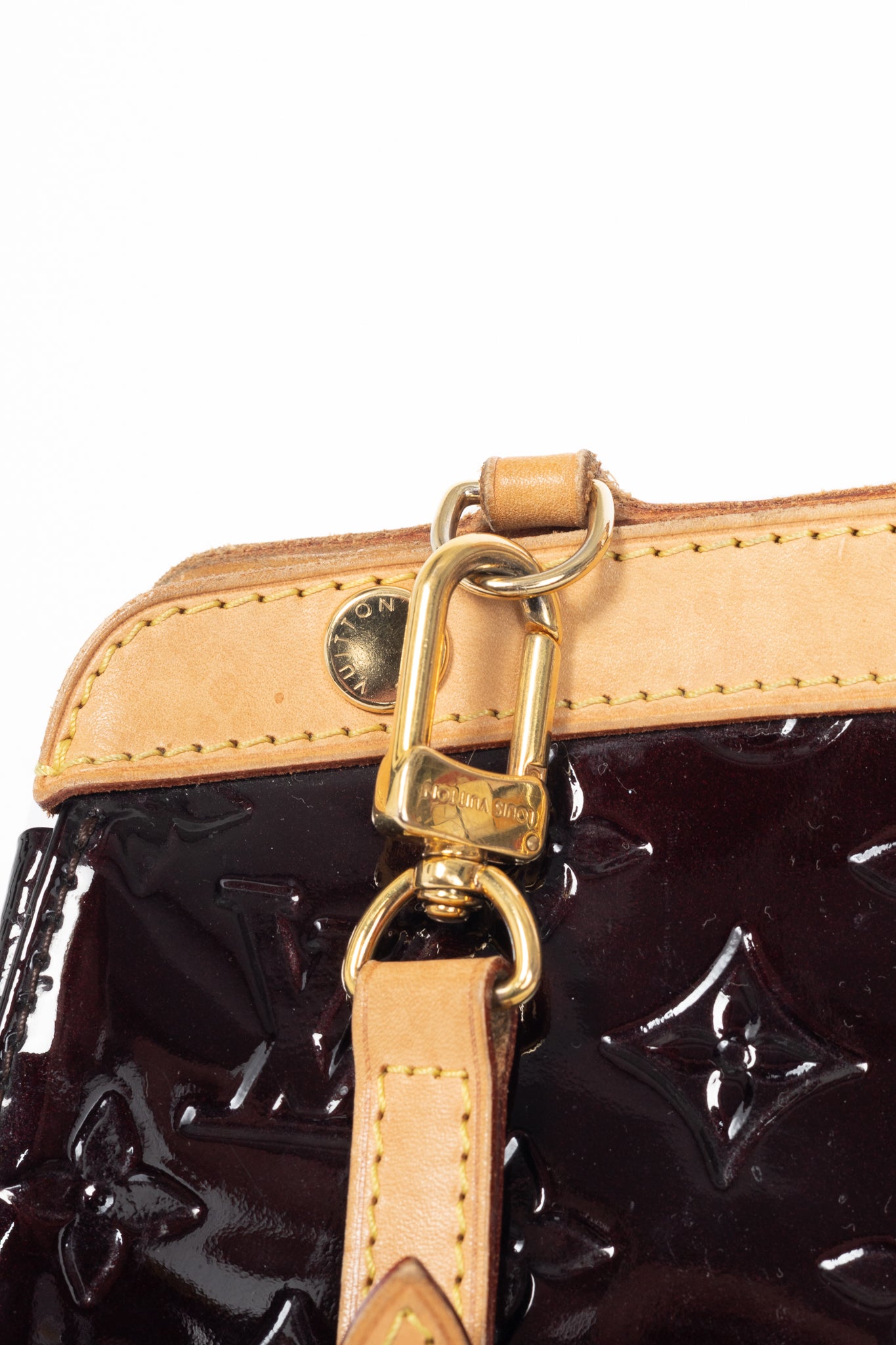 Louis Vuitton Brea MM Amarante Monogram Vernis Leather Tote