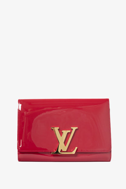 Louis Vuitton Louise Indian Rose Vernis Leather LV Clutch