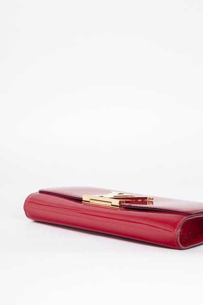 Louis Vuitton Louise Indian Rose Vernis Leather LV Clutch