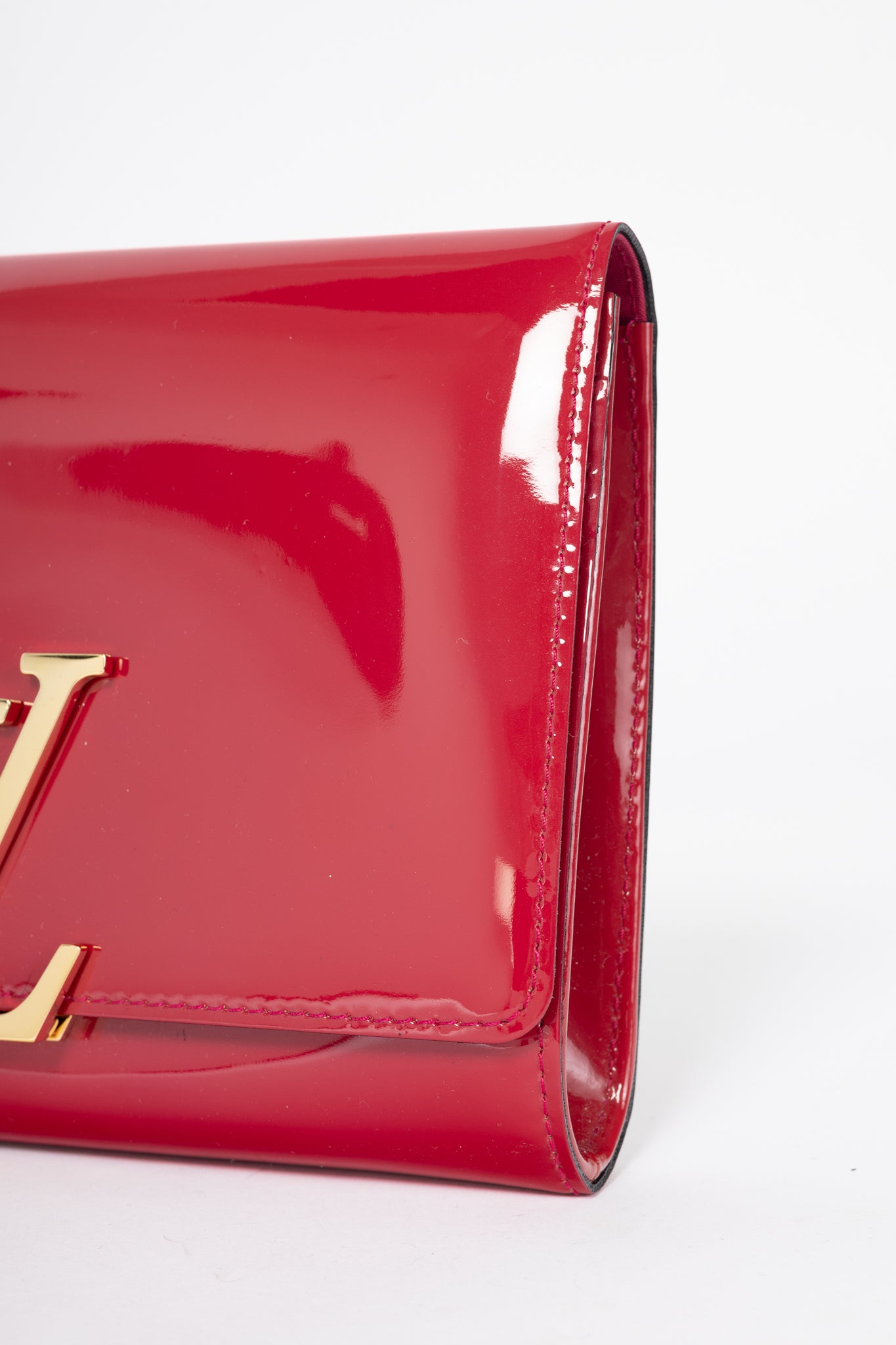 Louis Vuitton Louise Indian Rose Vernis Leather LV Clutch