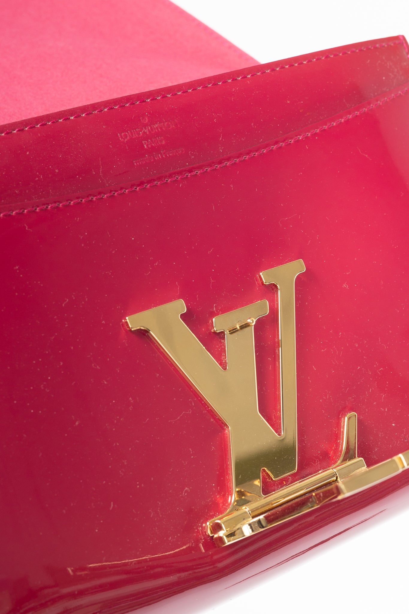 Louis Vuitton Louise Indian Rose Vernis Leather LV Clutch