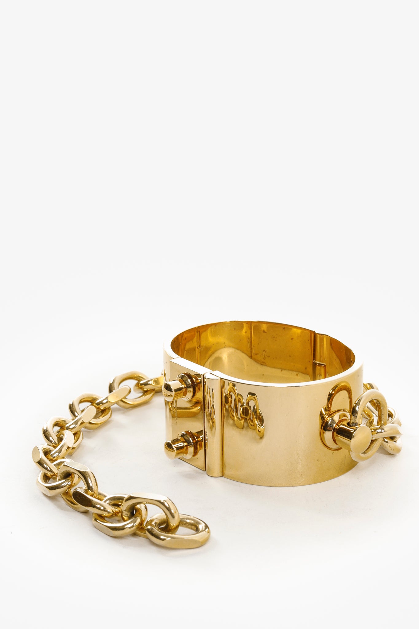 Louis Vuitton Marc Jacobs Fetish Gold Tone Bracelet with Chain