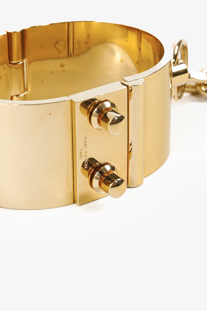 Louis Vuitton Marc Jacobs Fetish Gold Tone Bracelet with Chain