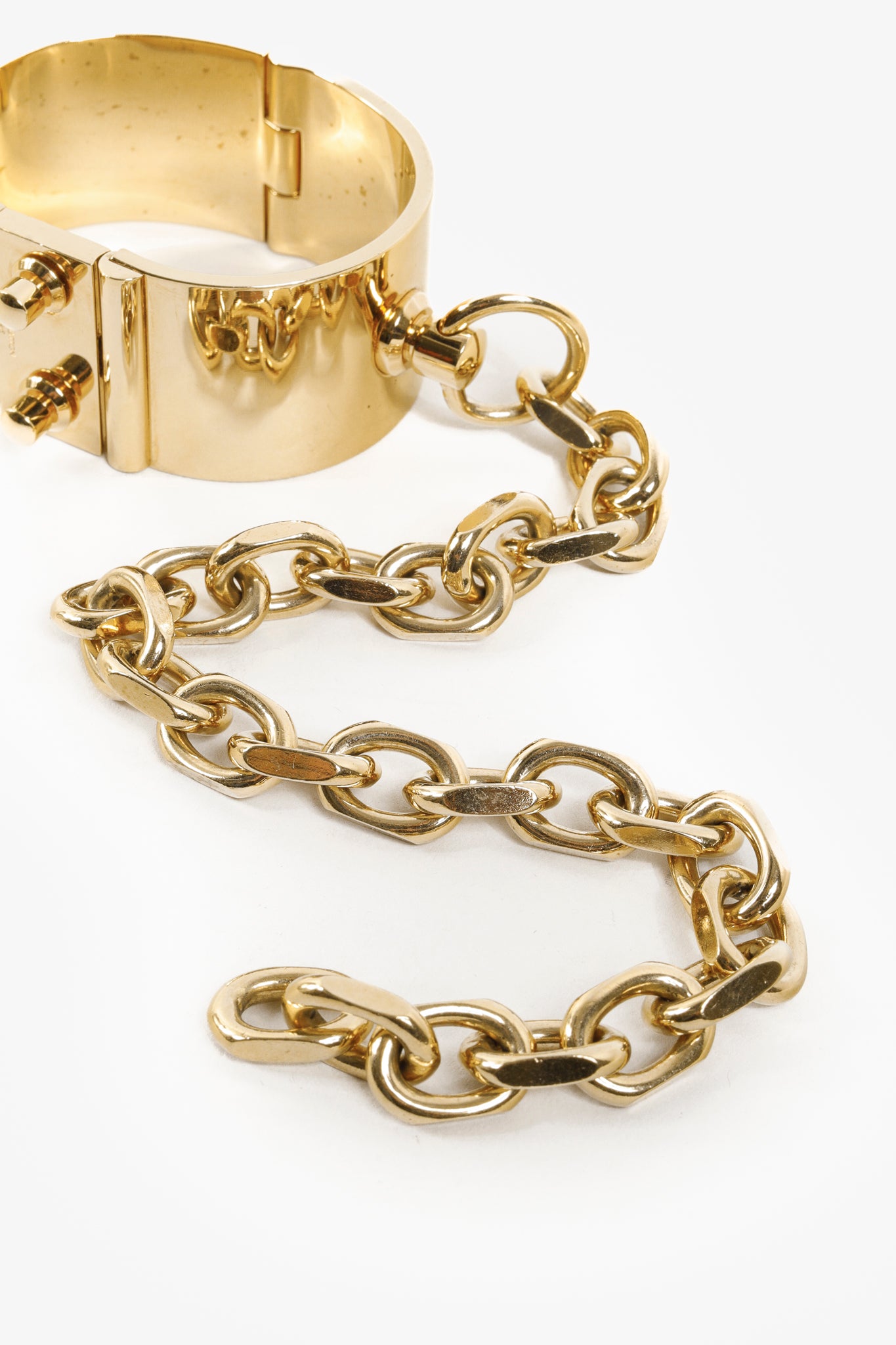 Louis Vuitton Marc Jacobs Fetish Gold Tone Bracelet with Chain