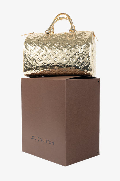 Louis Vuitton Speedy 30 Miroir Dore Monogram Miroir Boston Bag