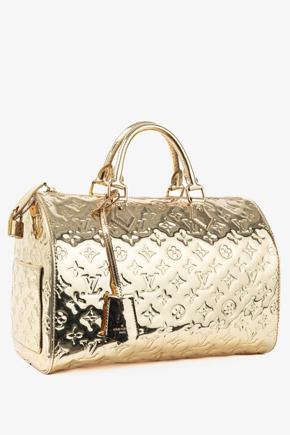 Louis Vuitton Speedy 30 Miroir Dore Monogram Miroir Boston Bag