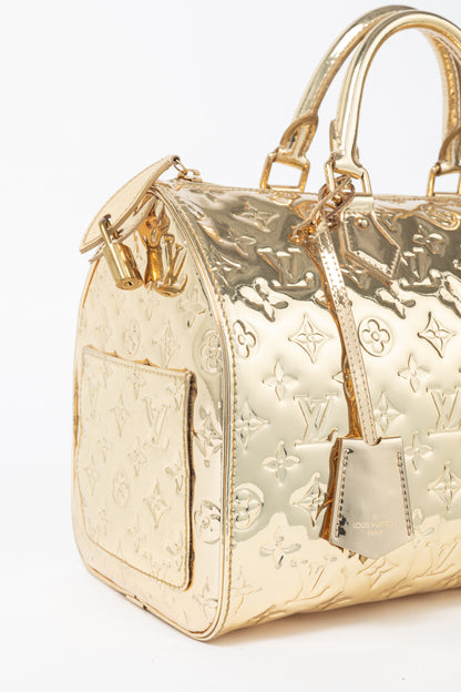 Louis Vuitton Speedy 30 Miroir Dore Monogram Miroir Boston Bag