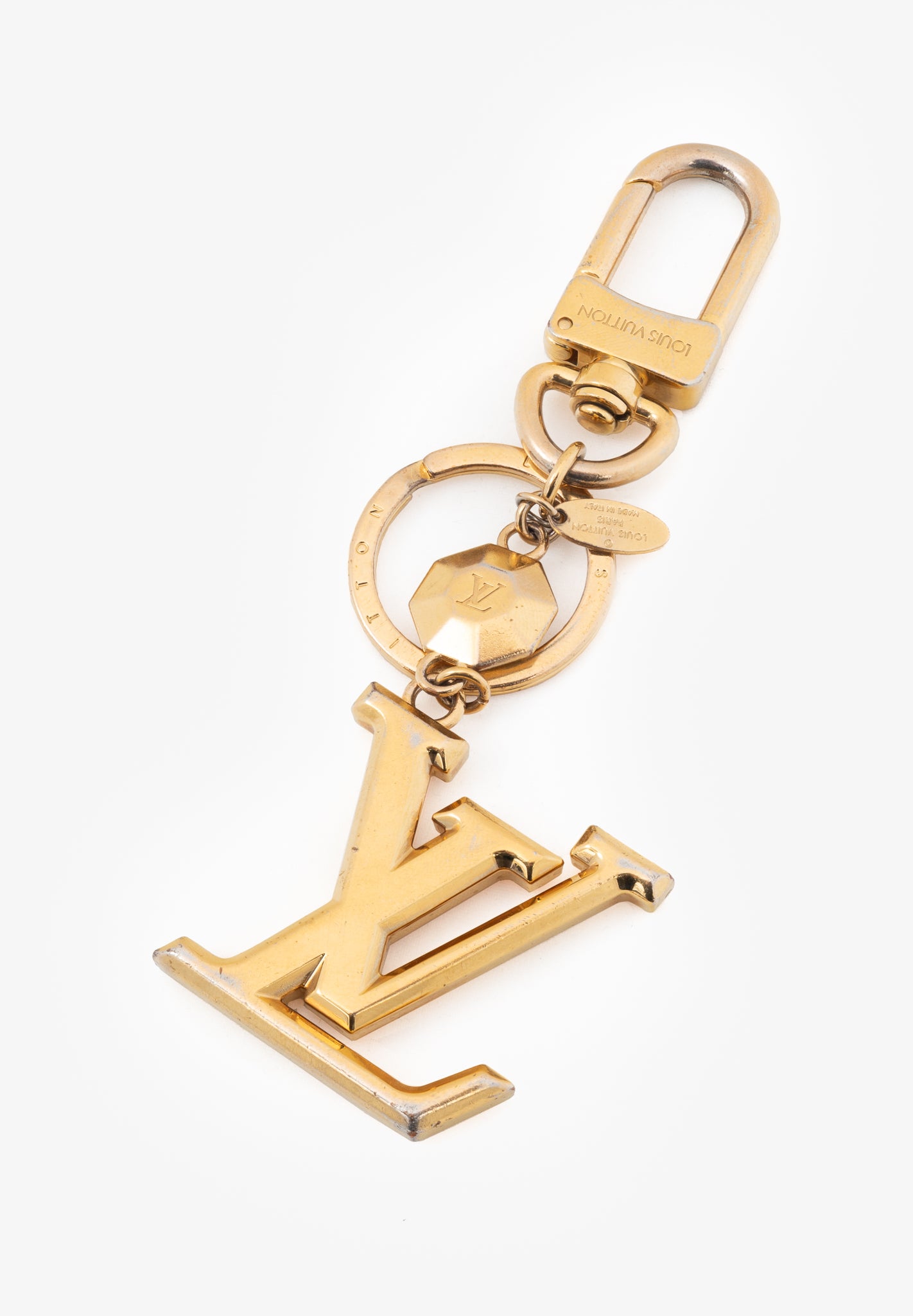 Louis Vuitton LV Facettes Gold-Tone Bag Charm & Key Holder